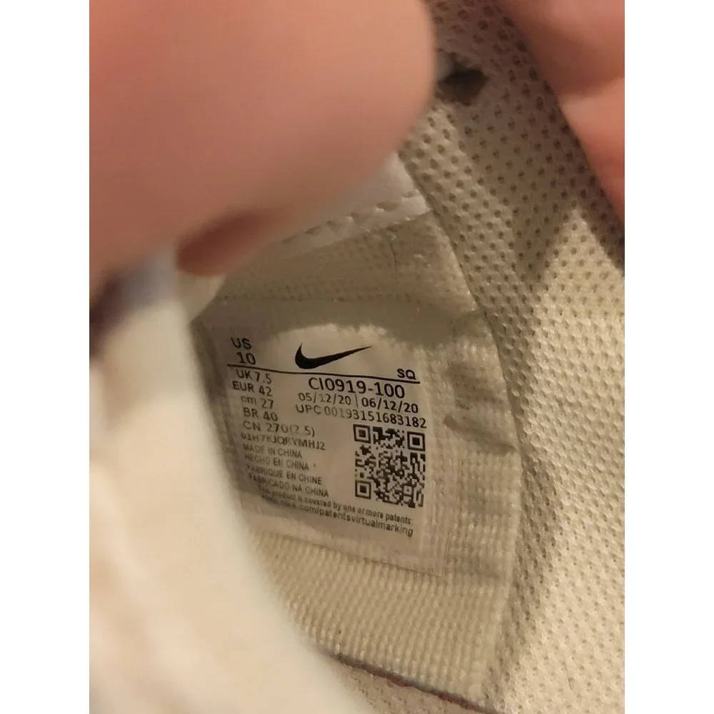 Nike Air Force 1 Shoes Shadow Triple White CI0919-100 Womens Size 10 - Picture 7 of 7